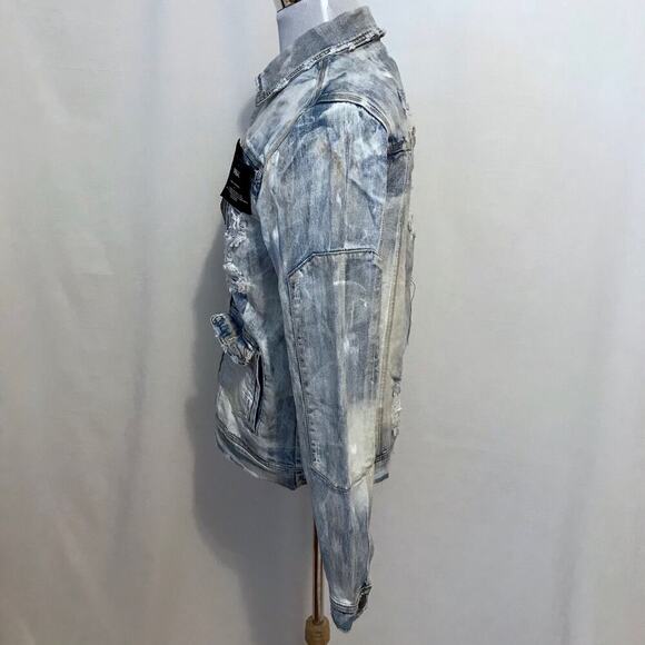 Preme NWT Light Stone Wash Jean Jacket Men M - Picture 8 of 16
